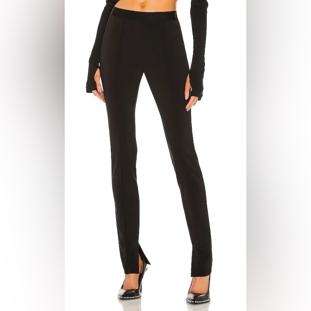 HELMUT LANG Slit Leggings black matte‎ stretch pants size XS